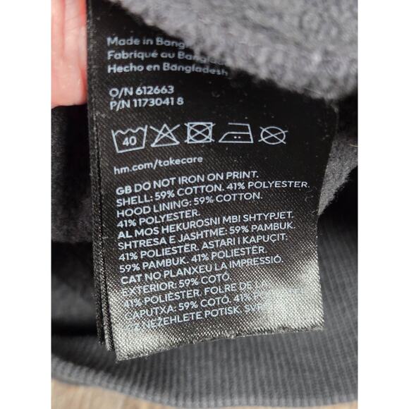 MisFits Dark Gray Cropped Hoodie Sweatshirt Pullover Size XS Crimson Ghost - Picture 5 of 8